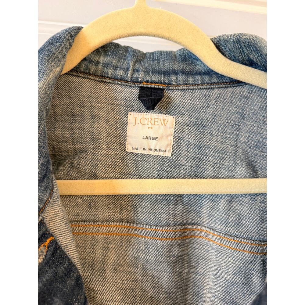EUC J. Crew classic stretch denim trucker jean jacket - L